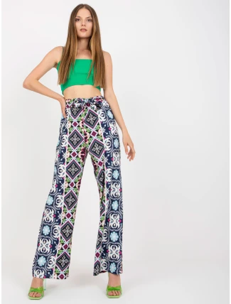 DHJ SP 13587 nohavice.66P čierna a modrá DHJ SP 13587 nohavice.66P čierna a modrá