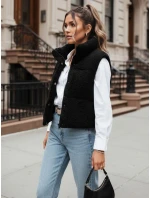 Dámska vesta z ovčej kože BEEWARM black FashionStreet TY3845