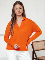 Dámsky oversize sveter VISTILLA orange FashionStreet MY2414 Dámsky oversize sveter VISTILLA orange FashionStreet MY2414