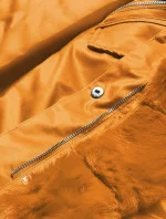 Dámska parka s kožušinou oranžová (5m762-254)