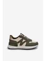 Sneakersy Damskie Z Eko Skóry Zielone Kaimans