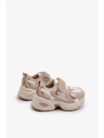 Detská športová obuv na suchý zips, Beige Rulagia