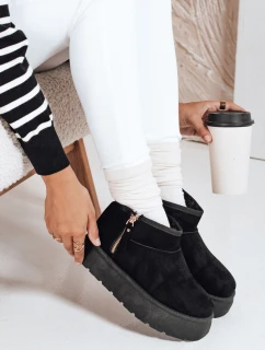 Dámske snežnice na platforme čierne FashionStreet ZY1052