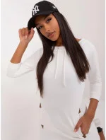 Dámske mini šaty v ecru farbe (9070)