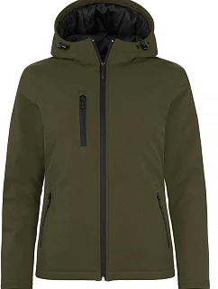 Clique Padded Hooded Softshell Women Dámska zateplená softshellová bunda s kapucňou 67.0953 fog green