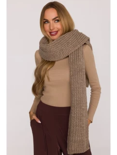 M896 Rebrovaná šatka - béžová