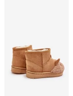 Ocieplane Dziecięce Botki Śniegowce Lamy Camel Esandira