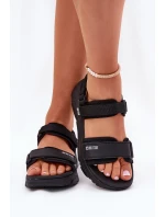 Sportowe Sandały Damskie Na Platformie Big Star RR274A077 Czarne