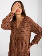 Šaty D73771M30361A4 hnedé