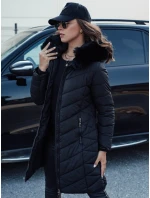 MODLOVA prešívaná dámska zimná bunda s kapucňou čierna FashionStreet TY4570