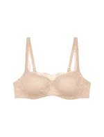 Dámska podprsenka Body Make-Up Illusion Lace Balconette - BROWN - svetlohnedá 00NZ - TRIUMPH