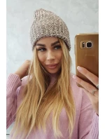 Dámska čiapka Delia K260 tmavo béžová
