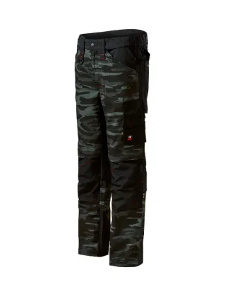 Vertex Camo pracovné nohavice pánske maskáčové tmavosivé
