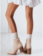 Dámske semišové béžové čižmy FashionStreet ZY1248