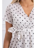 Šaty s bodkami vo farbe ecru