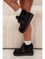 Śniegowce Damskie Z Naturalnego Zamszu D.Franklin DFSH375006 Czarne