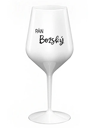 LORD OF GOD - biely nerozbitný pohár na víno 470 ml