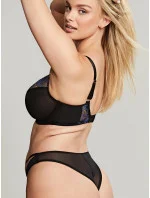 Valentina Plunge Bra 10726 Black with Blue Pattern - Panache Valentina Plunge Bra 10726 Black with Blue Pattern - Panache