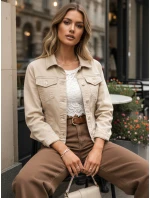FashionStreet béžová džínsová bunda TY5604
