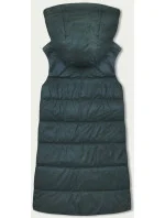 Tmavozelená dámska vesta s kapucňou (B8212-10) Tmavozelená dámska vesta s kapucňou (B8212-10)