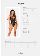 Elegantné body Norides teddy - Obsessive