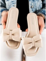 Komfortné dámske nazúvaky hnedé bez podpätku Komfortné dámske nazúvaky hnedé bez podpätku