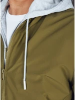 Pánska bunda bomber s kapucňou zelená FashionStreet TX5022