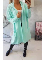 Mätová bunda s kapucňou nadmernej veľkosti Mätová bunda s kapucňou nadmernej veľkosti