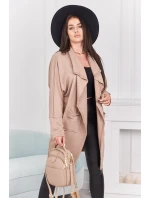 Kapska s vreckami tmavo béžová