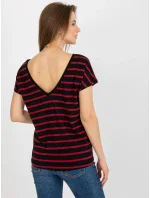 Dámske tričko RV TS 8568.75 čierna a červená - FPrice Dámske tričko RV TS 8568.75 čierna a červená - FPrice