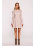 M884 Džínsové šaty - béžové