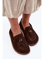 Mokasíny Barefoot z prírodnej semišovej kože Zazoo 10220, hnedé Mokasíny Barefoot z prírodnej semišovej kože Zazoo 10220, hnedé