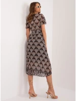 Šaty DHJ SK 11331 7.71 čierna a béžová