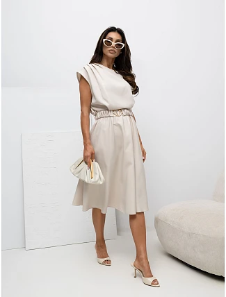 Šaty MI SK 3430 1.01 svetlo béžová