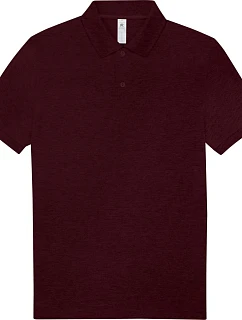 B&C My Polo 210 – polokošeľa z hrubej bavlny 01.U426, melírovaná bordová
