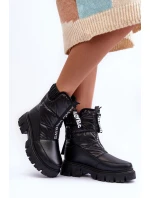 Wysokie Śniegowce Damskie Ocieplane Czarne Freoc