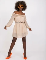 Dámske šaty-DHJ-SK-6831.36-béžové