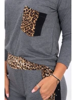 Sada s leopardím vzorom v grafitovej farbe Sada s leopardím vzorom v grafitovej farbe