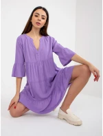 Dámske šaty D73761M30214B fialové - FPrice Dámske šaty D73761M30214B fialové - FPrice