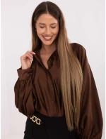 Košeľa DHJ KS 15257.53P hnedá