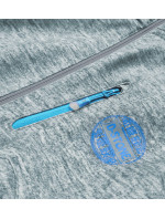 Šedo-svetlo modrá dámska športová bunda typu "softshell" (DW-21605)