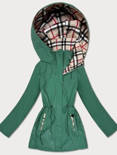 Dámska zelená kockovaná bunda Goodlookin (KK60411-2#)