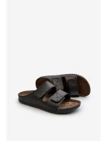 Pohodlné pánske sandále na suchý zips Inblu FM00001U black