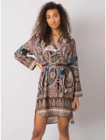 Šaty DHJ SK 5766 1.32X čierna a béžová