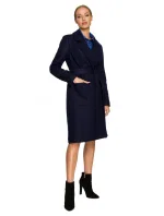 M708 Fleecový kabát s opaskom a vreckami - čierny M708 Fleecový kabát s opaskom a vreckami - čierny