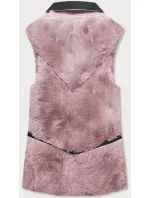 Ružová dámska vesta s kožušinkou (BR9593-51) Ružová dámska vesta s kožušinkou (BR9593-51)