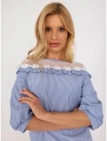 Blúzka LK BZ 509336.55P biela a modrá