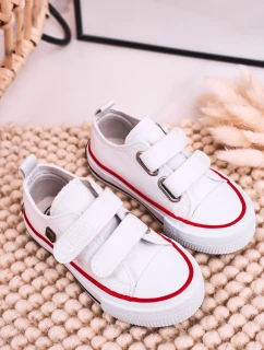 Dziecięce Trampki Na Rzepy BIG STAR HH374199 Białe