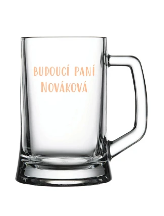 Personalizovaná pivná pohár – budúca nevesta Personalizovaná pivná pohár – budúca nevesta