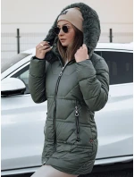 Dámska zimná bunda s kapucňou KRISTA zelená FashionStreet TY4729 Dámska zimná bunda s kapucňou KRISTA zelená FashionStreet TY4729